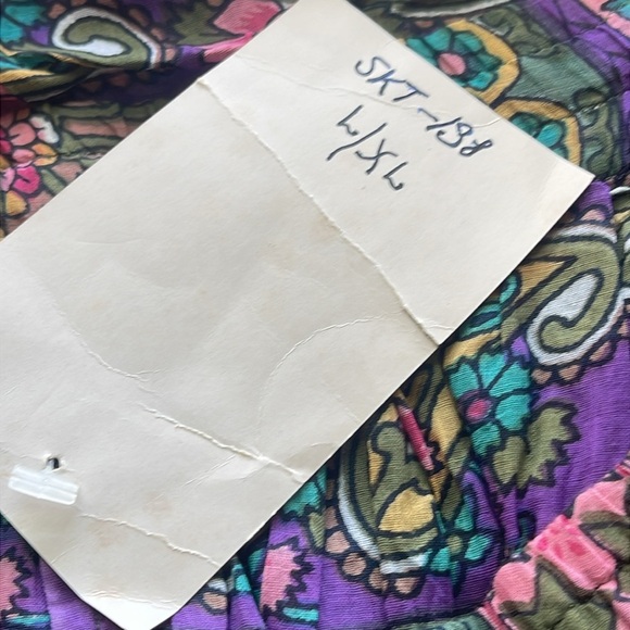 NWT Vintage Adini Sheer Skirt w/ Pockets Cotton Lite Full India Size L/XL NWT - Picture 4 of 5